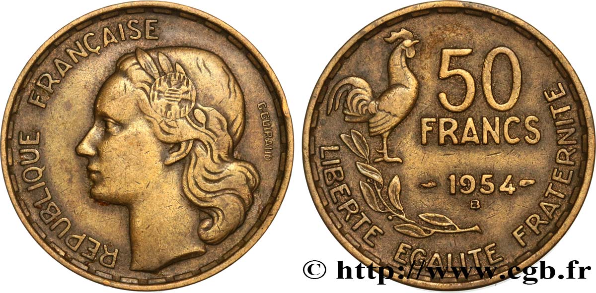50 francs Guiraud 1954 Beaumont-le-Roger F.425/13 BC30 