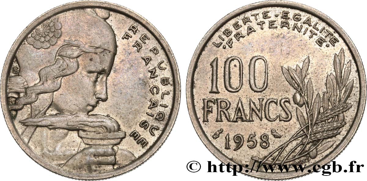 100 francs Cochet 1958  F.450/13 XF48 