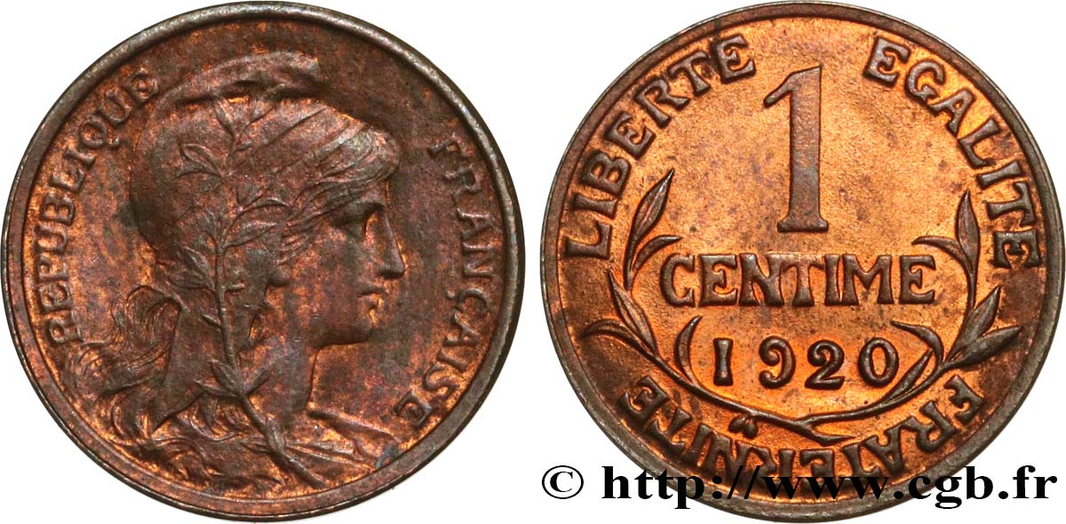 1 centime Daniel-Dupuis 1920  F.105/19 SPL55 