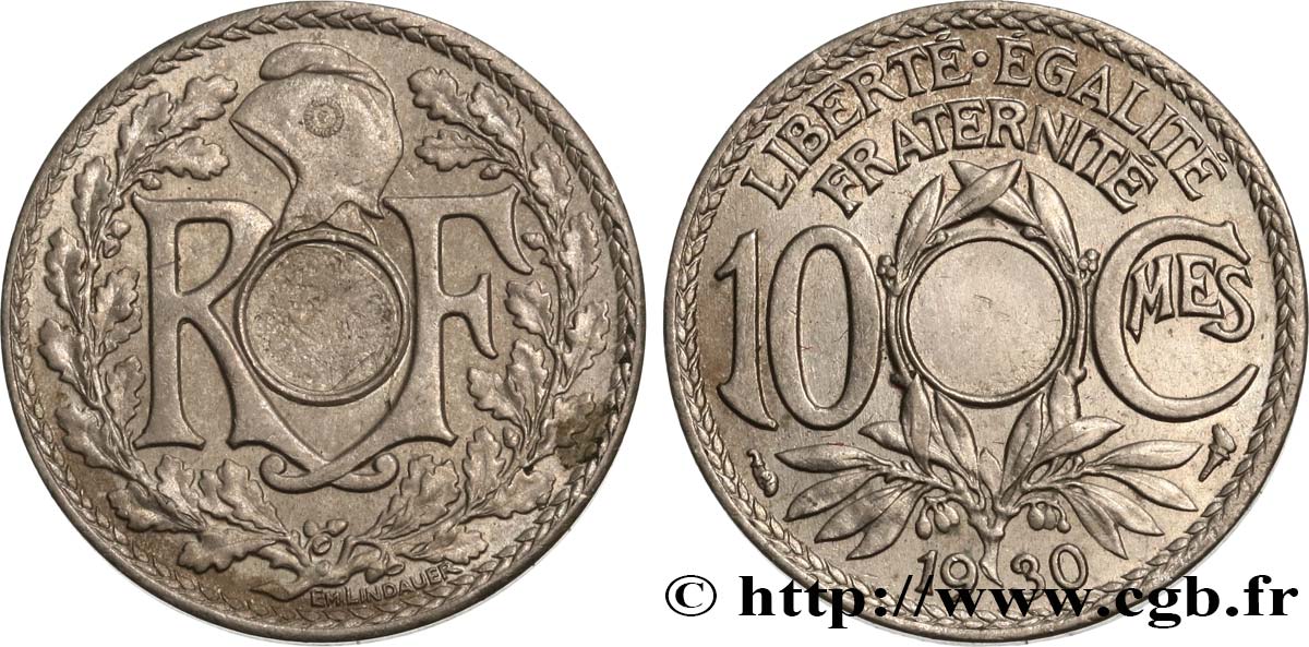 10 centimes Lindauer, Fautée non perforée 1930  F.138/17 var. fVZ 