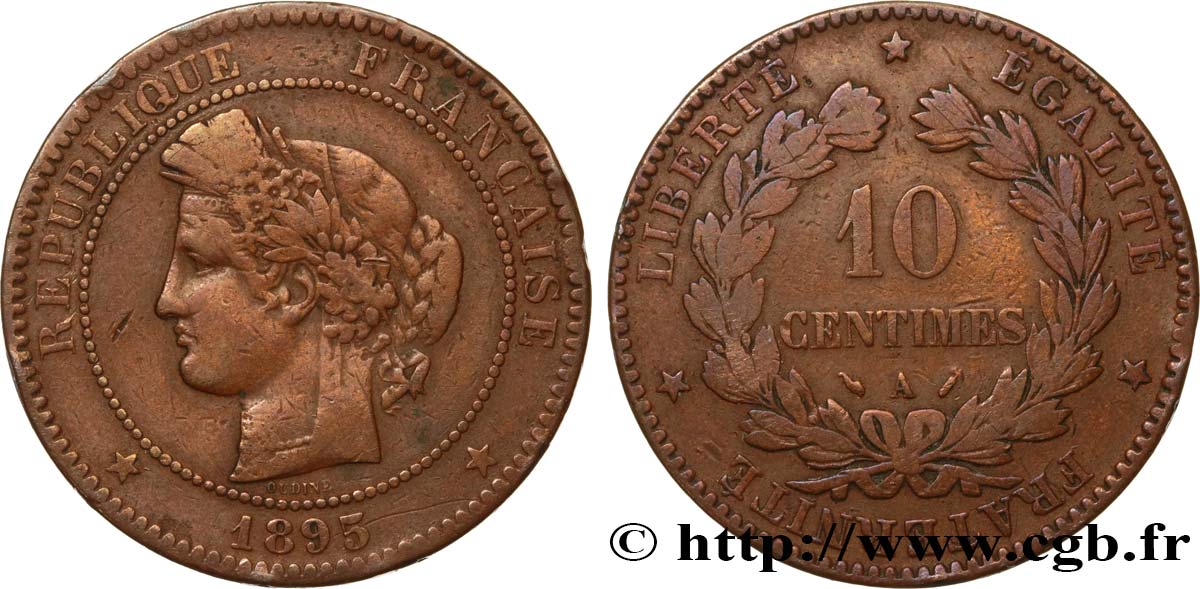 10 centimes Cérès 1895 Paris F.135/40 SGE12 