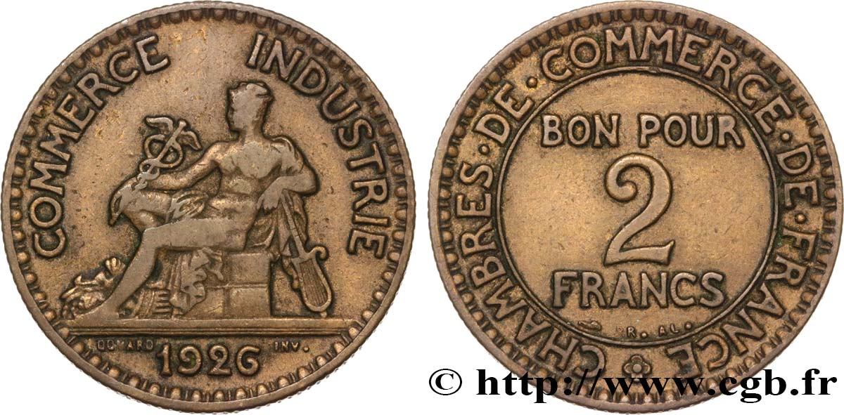 2 francs Chambres de Commerce 1926  F.267/8 S30 