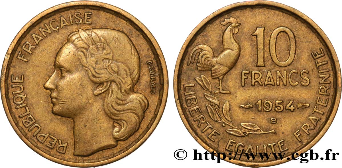 10 francs Guiraud 1954 Beaumont-Le-Roger F.363/11 BC35 