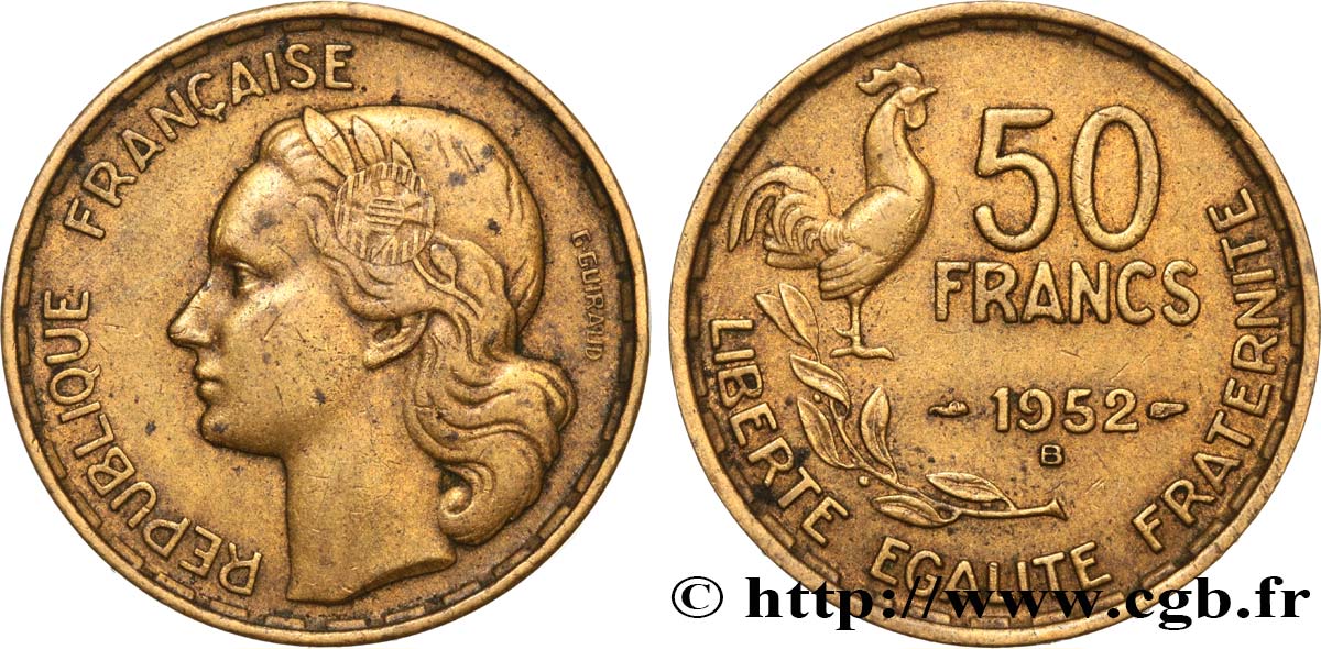 50 francs Guiraud 1952 Beaumont-le-Roger F.425/9 MB35 