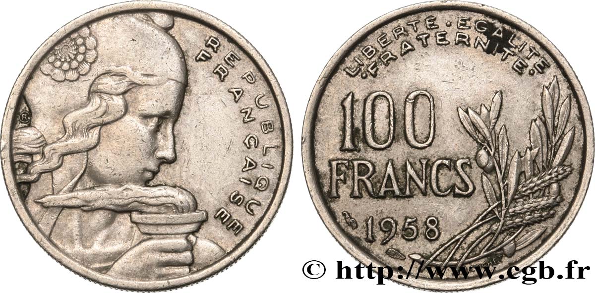 100 francs Cochet 1958  F.450/12 VF35 