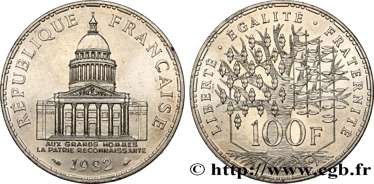 100 francs Panthéon 1982  F.451/2 SUP 