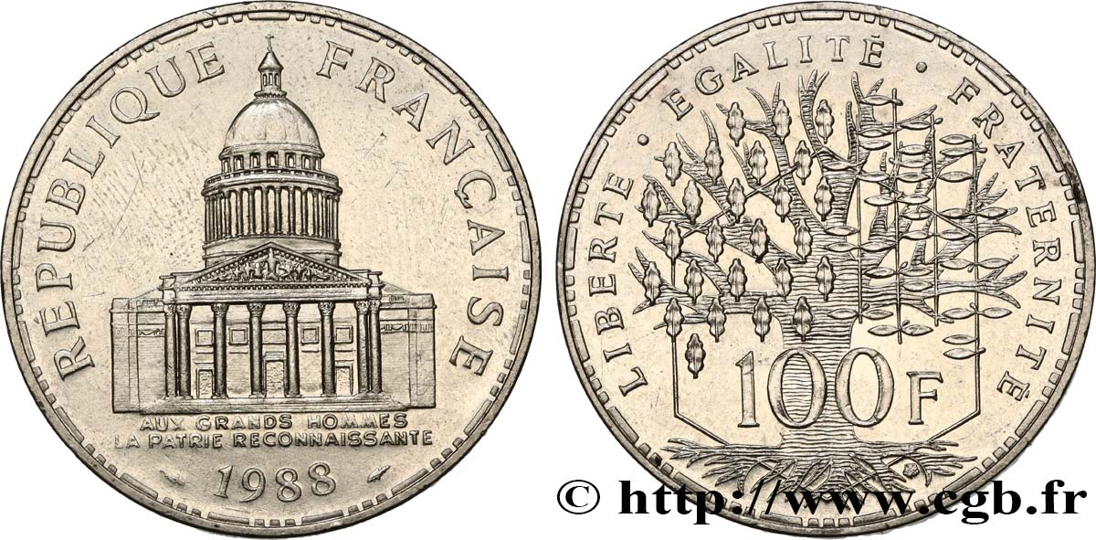 100 francs Panthéon 1988  F.451/8 MBC 