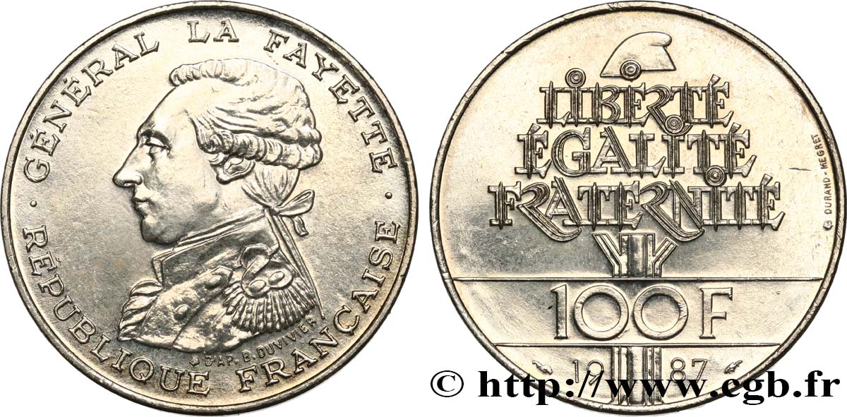 100 francs Égalité - La Fayette 1987  F.455/2 fVZ 