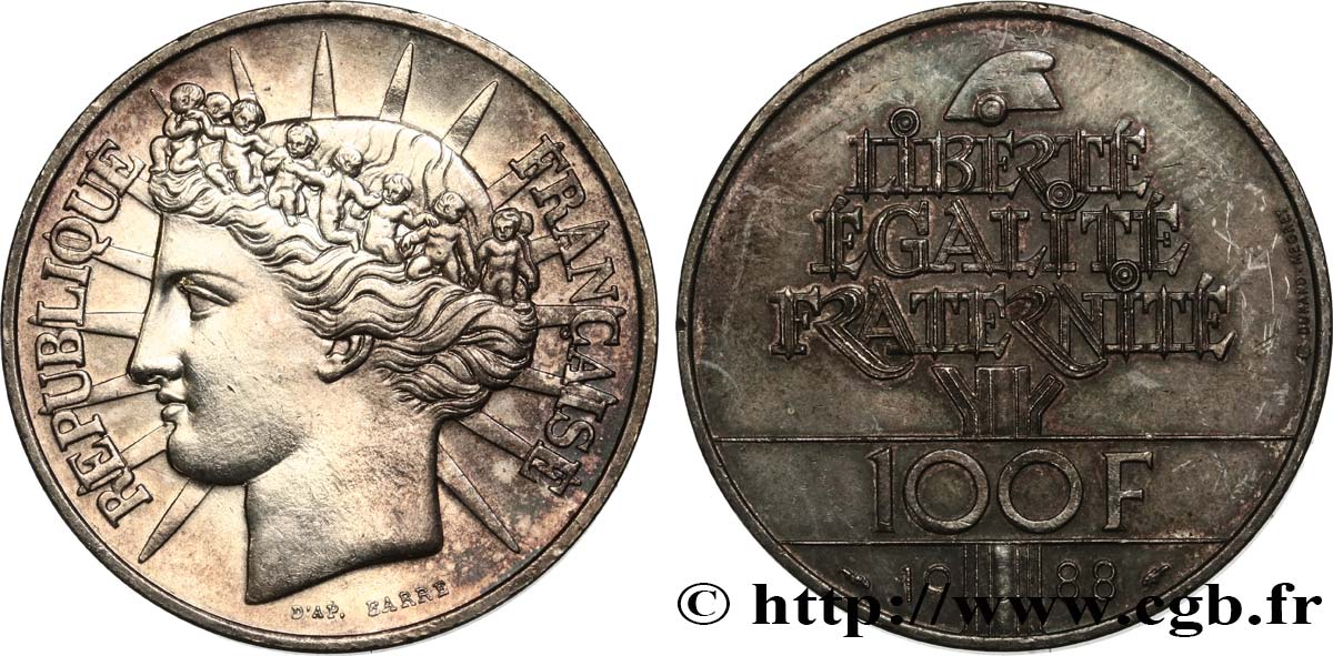 100 francs Fraternité 1988  F.456/2 fVZ 