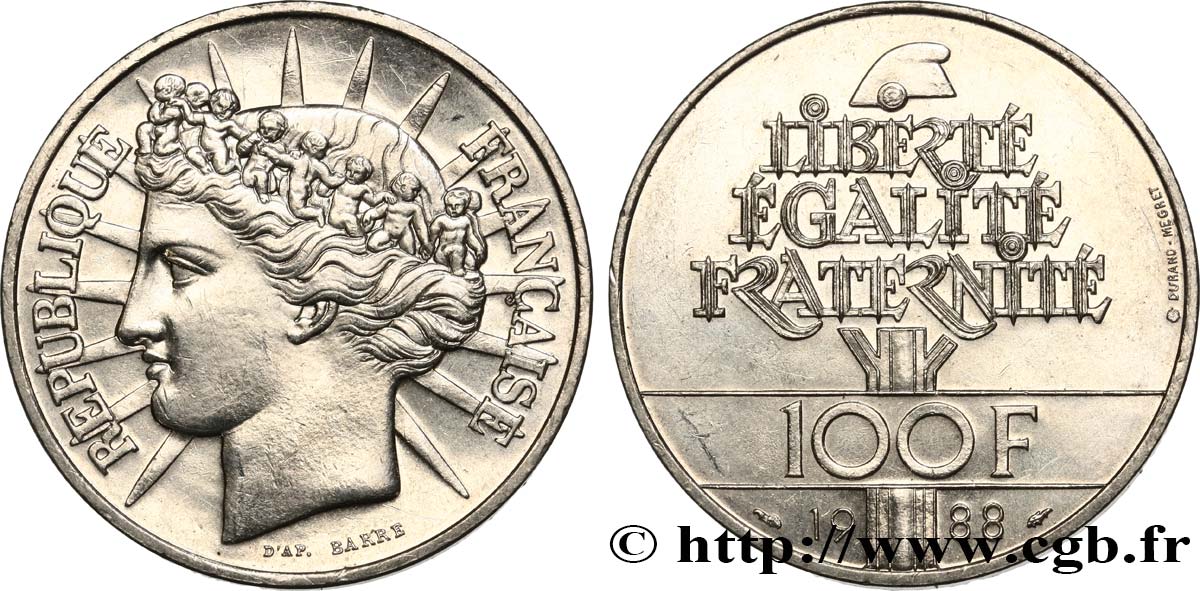 100 francs Fraternité 1988  F.456/2 EBC 