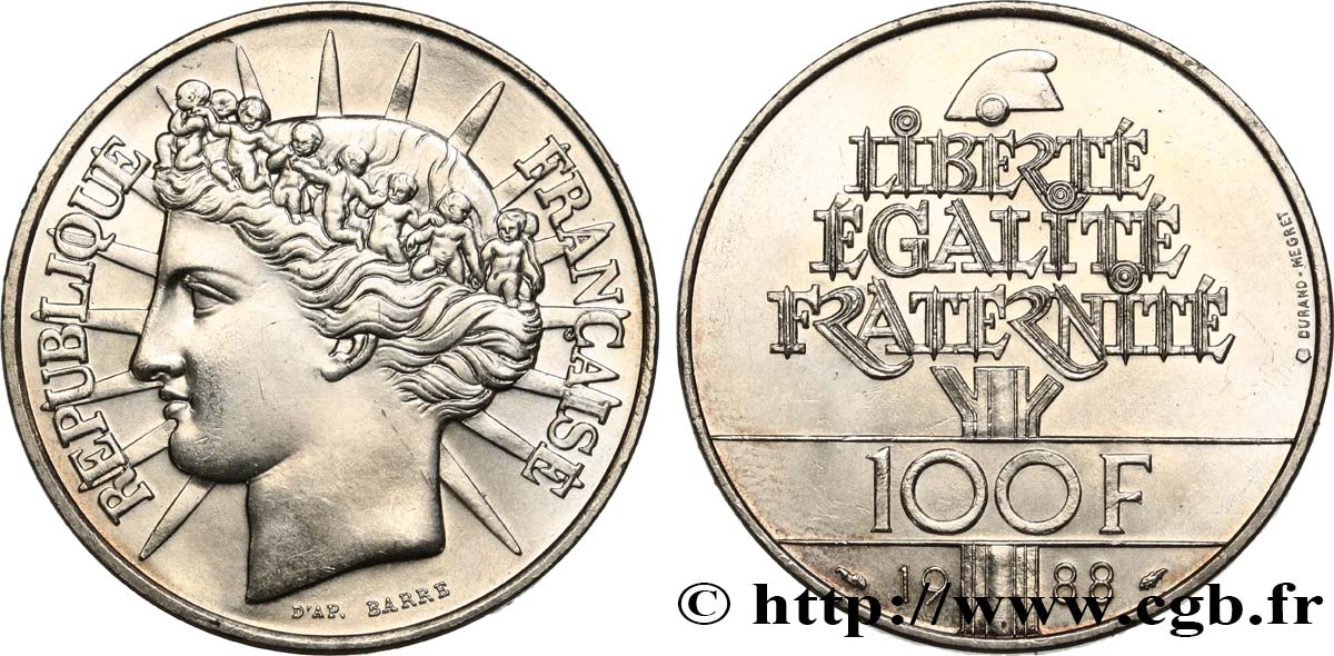 100 francs Fraternité 1988  F.456/2 SPL 