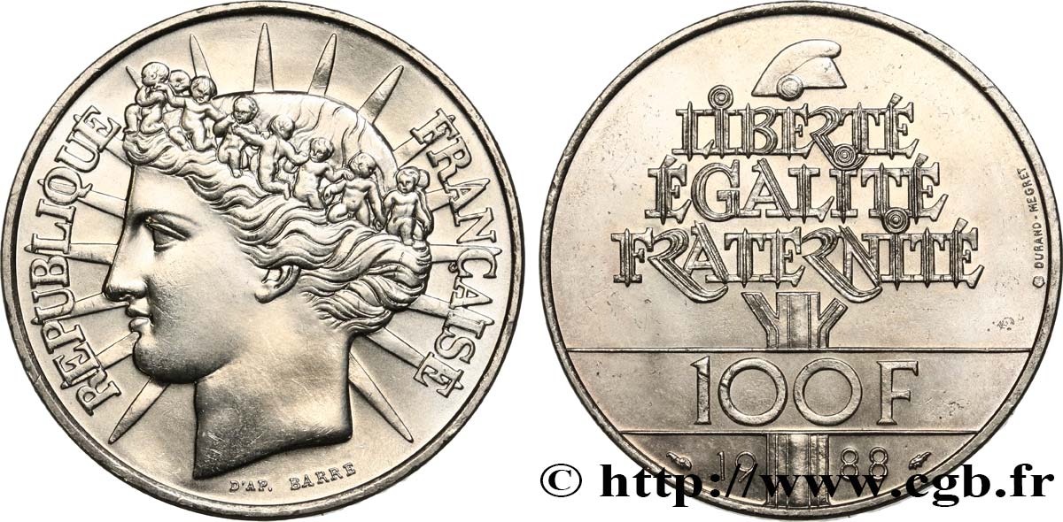 100 francs Fraternité 1988  F.456/2 EBC 