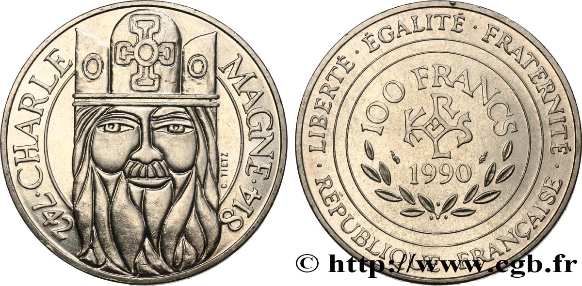 100 francs Charlemagne 1990  F.458/2 AU 