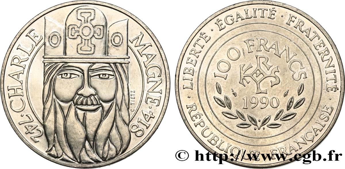 100 francs Charlemagne 1990  F.458/2 EBC 