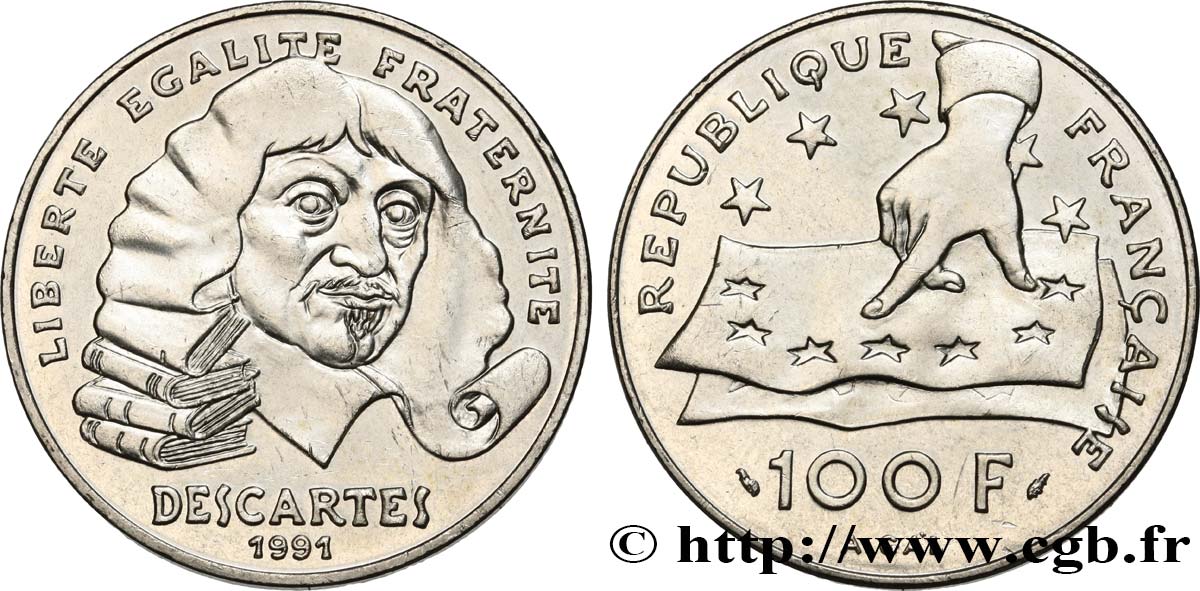 100 francs René Descartes 1991  F.459/2 TTB+ 