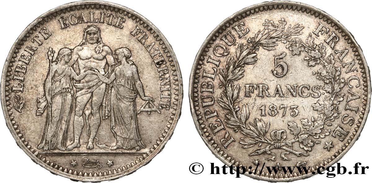5 francs Hercule 1873 Paris F.334/9 fSS 