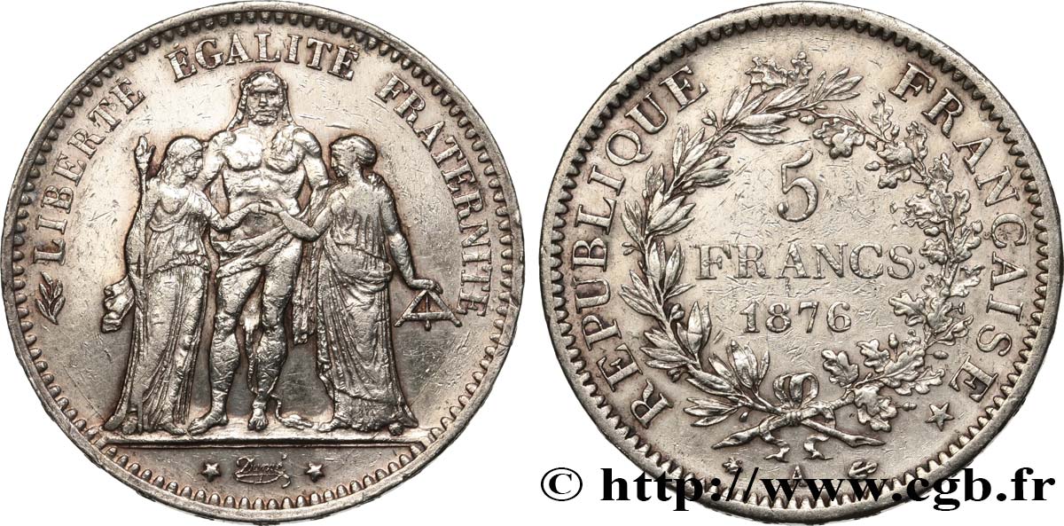 5 francs Hercule 1876 Paris F.334/17 BC25 