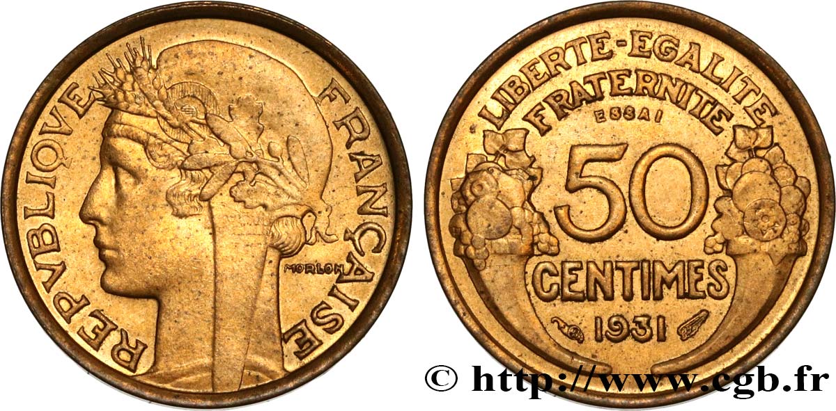 Essai de 50 centimes Morlon 1931  F.192/1 EBC62 