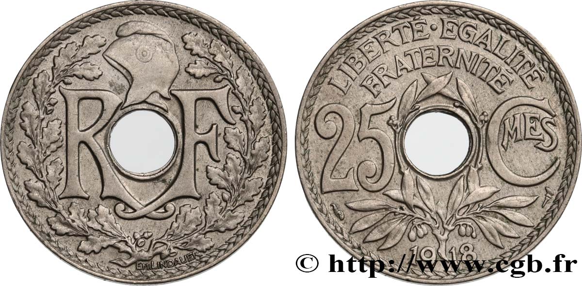 25 centimes Lindauer 1918  F.171/2 fVZ 