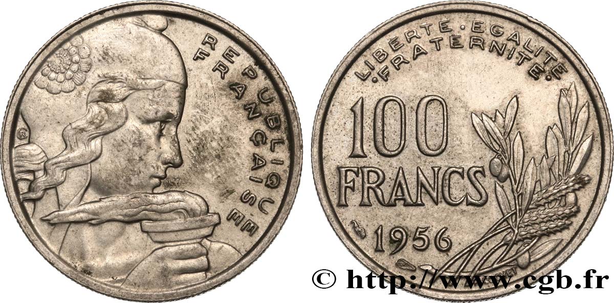 100 francs Cochet 1956  F.450/8 AU52 