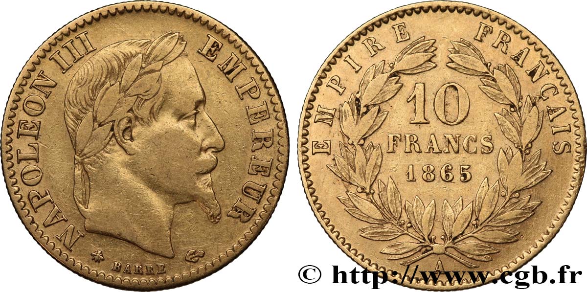 Valeur Louis D Or 10 Francs 1865