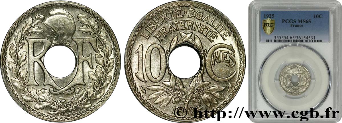10 centimes Lindauer 1925  F.138/12 MS65 PCGS