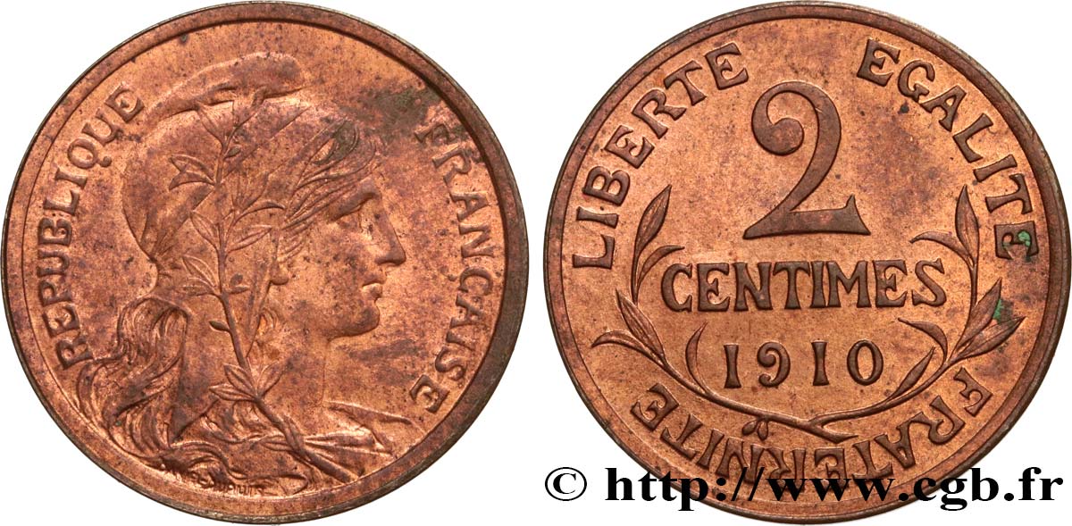 2 centimes Daniel-Dupuis 1910 Paris F.110/13 EBC60 