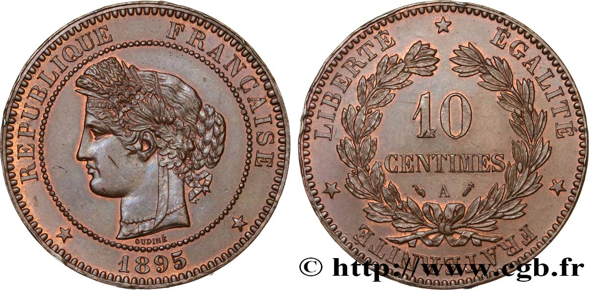 10 centimes Cérès 1895 Paris F.135/40 SPL 