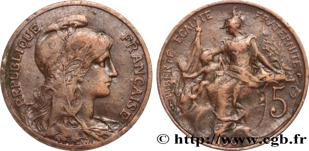 5 centimes Daniel-Dupuis 1901  F.119/11 MB35 
