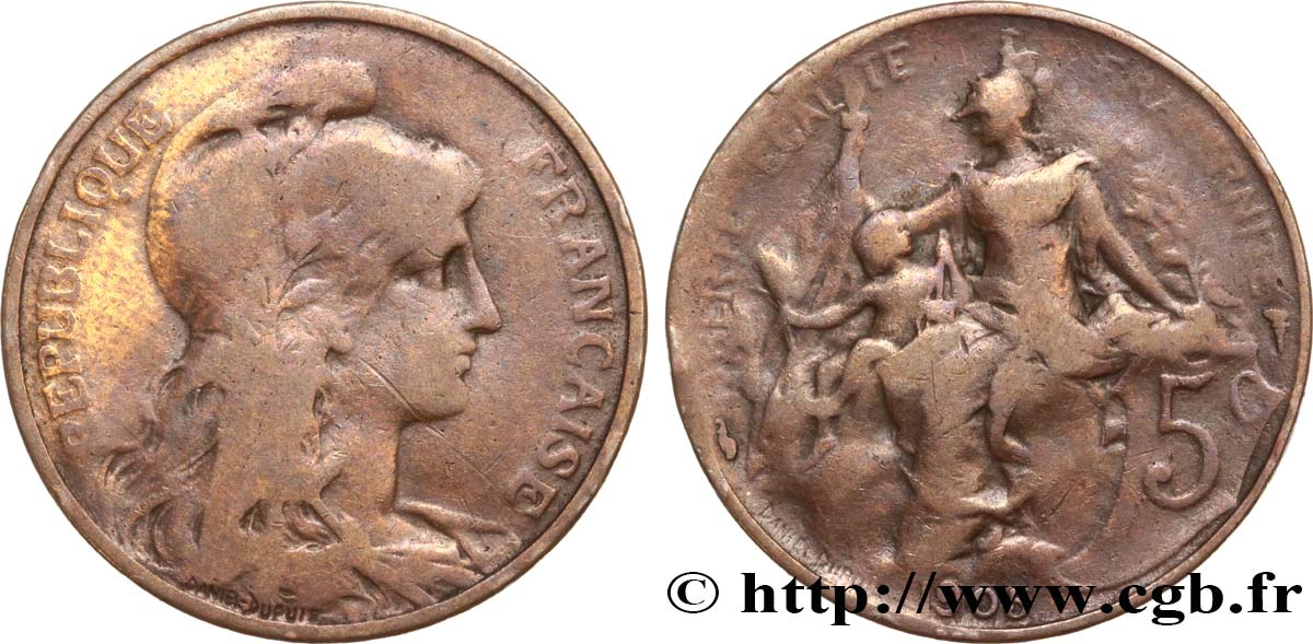 5 centimes Daniel-Dupuis 1905  F.119/15 B10 