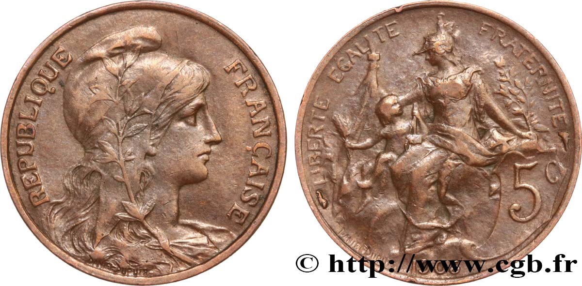 5 centimes Daniel-Dupuis 1905  F.119/15 BB40 