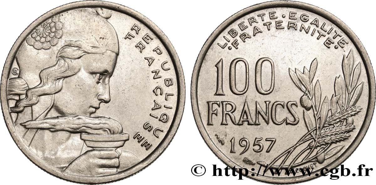 100 francs Cochet 1957  F.450/10 XF45 