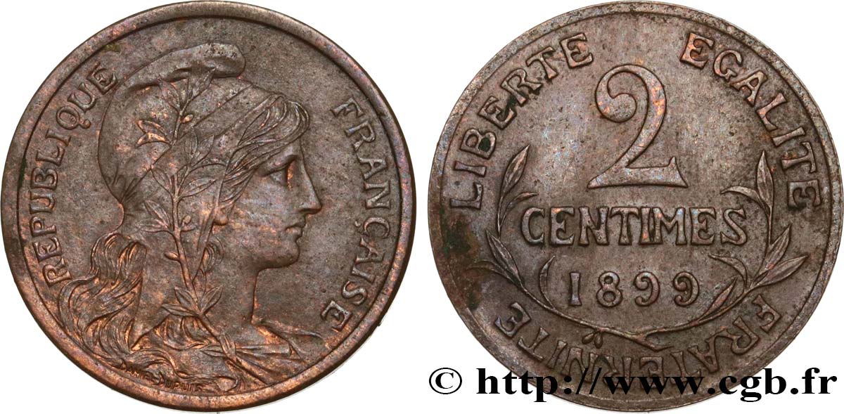 2 centimes Daniel-Dupuis 1899 Paris F.110/3 TTB48 