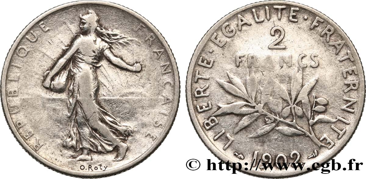 2 francs Semeuse 1902  F.266/7 TB25 