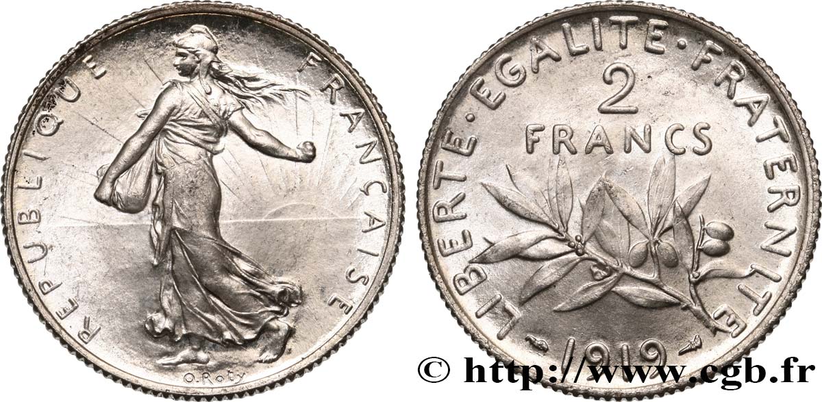 2 francs Semeuse 1919  F.266/21 fST63 