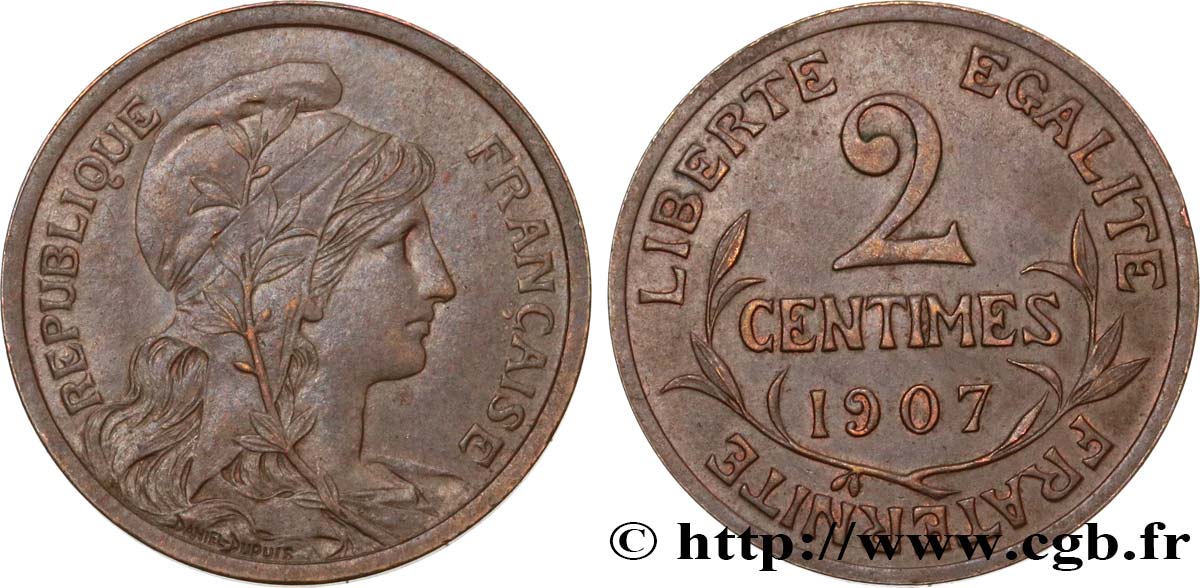 2 centimes Daniel-Dupuis 1907 Paris F.110/10 MBC50 