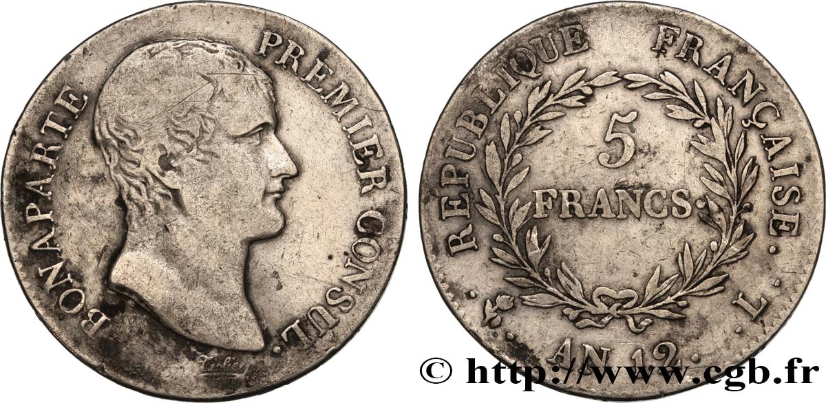 5 francs Bonaparte Premier Consul 1804 Bayonne F.301/18 S 