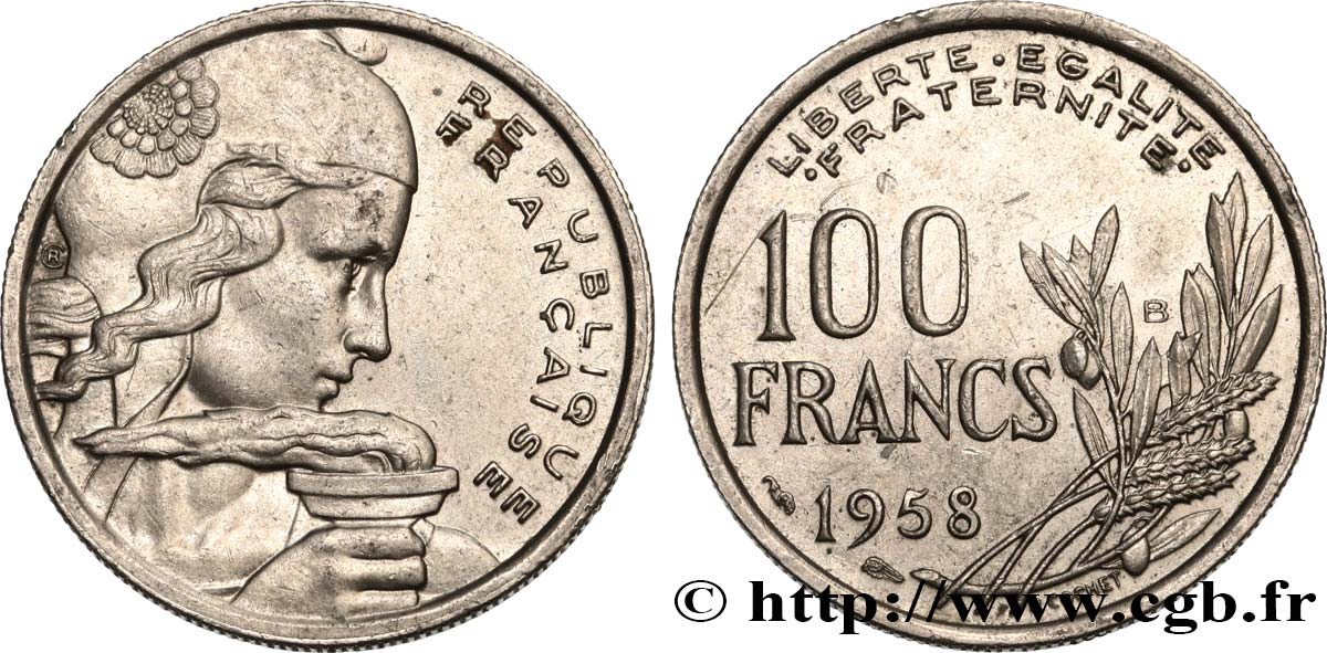100 francs Cochet 1958 Beaumont-le-Roger F.450/14 TTB+ 