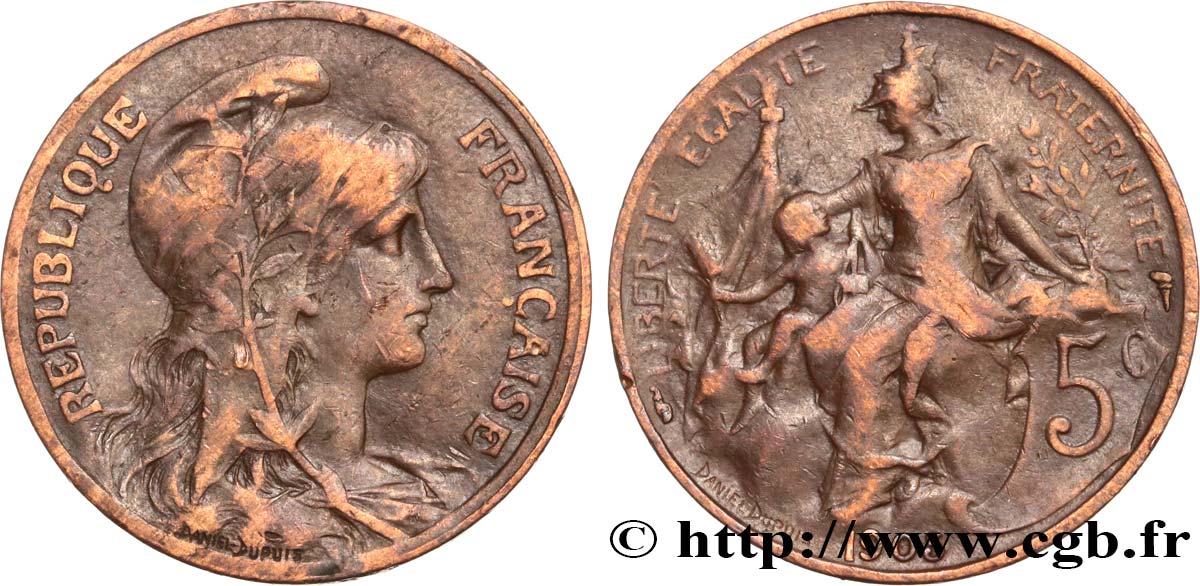 5 centimes Daniel-Dupuis 1905  F.119/15 S25 