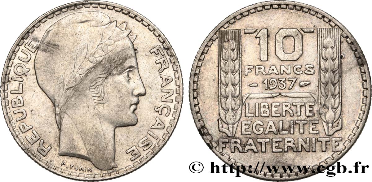 10 francs Turin 1937  F.360/8 BB48 
