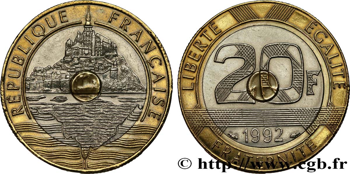 20 francs Mont Saint-Michel 1992 Pessac F.403/5 AU52 