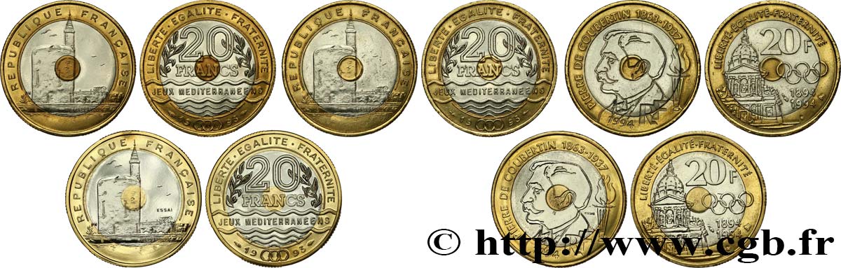 Lot de 5 x 20 francs n.d. Pessac F.404/1 EBC/FDC 