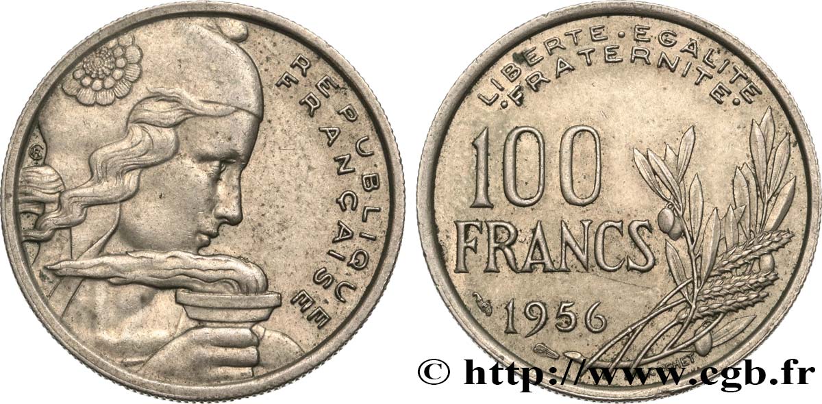 100 francs Cochet 1956  F.450/8 AU50 