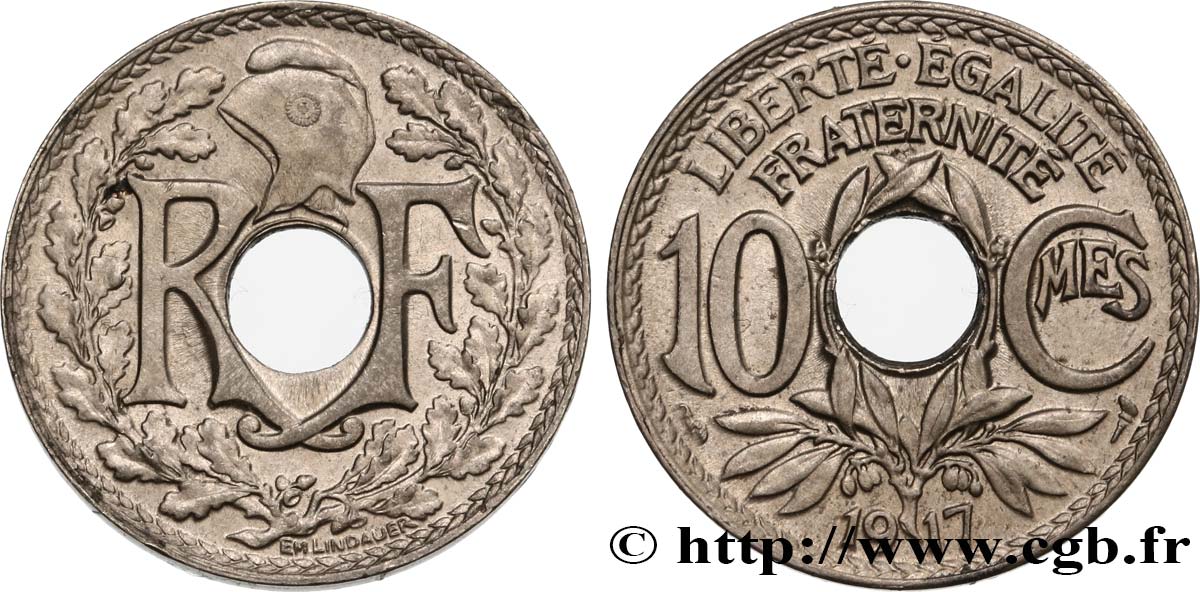 10 centimes Lindauer 1917  F.138/1 VZ58 