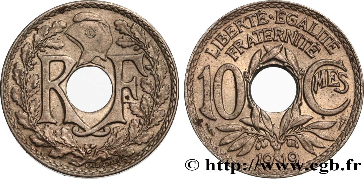 10 centimes Lindauer 1919  F.138/3 AU58 