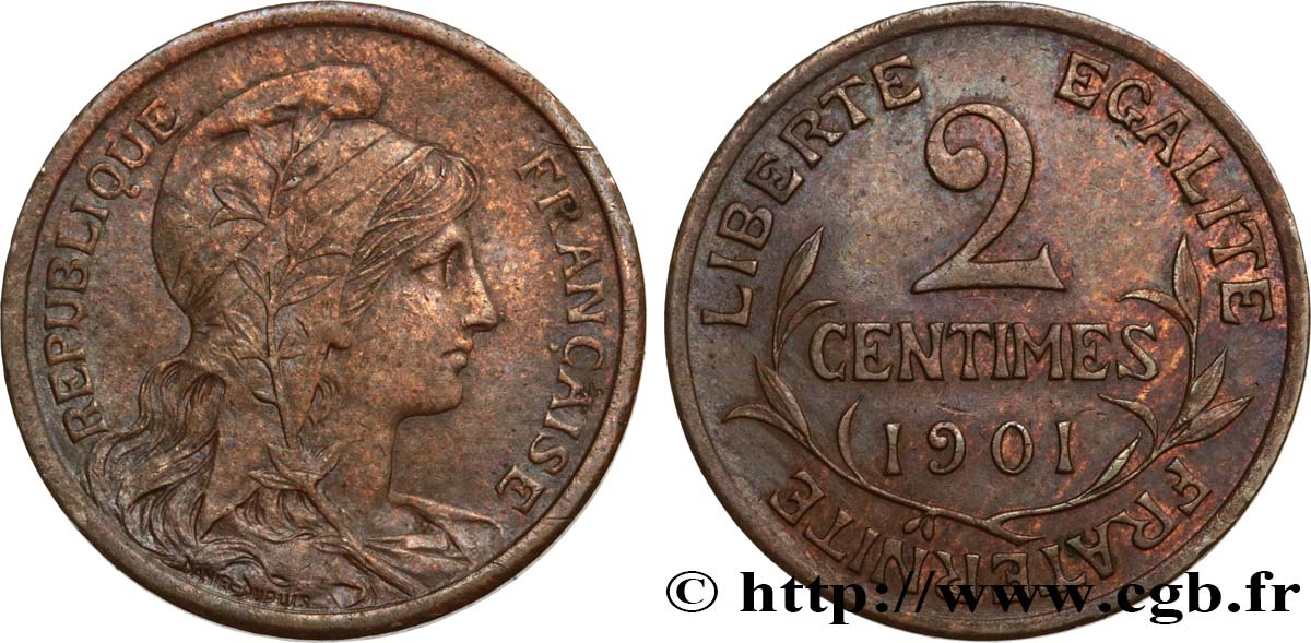 2 centimes Daniel-Dupuis 1901 Paris F.110/6 TB35 
