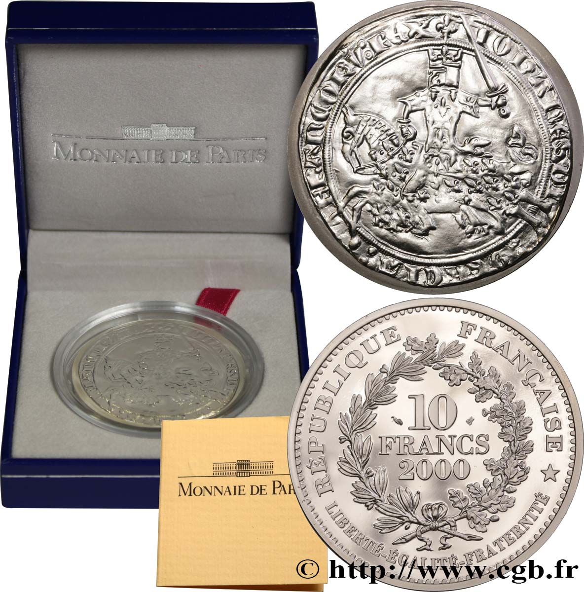 Belle Epreuve 10 Francs - Le Franc à Cheval de Jean II le Bon - 1360 2000  F.1330 1 MS 