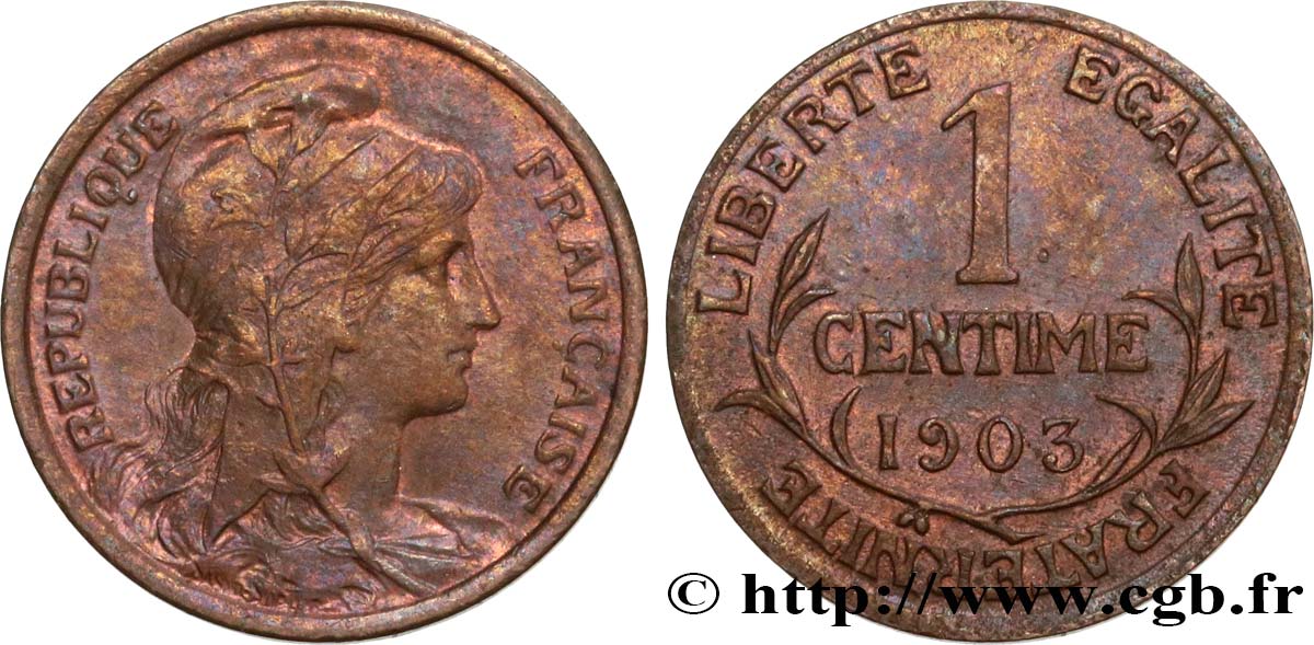 1 centime Daniel-Dupuis 1903 Paris F.105/8 XF48 
