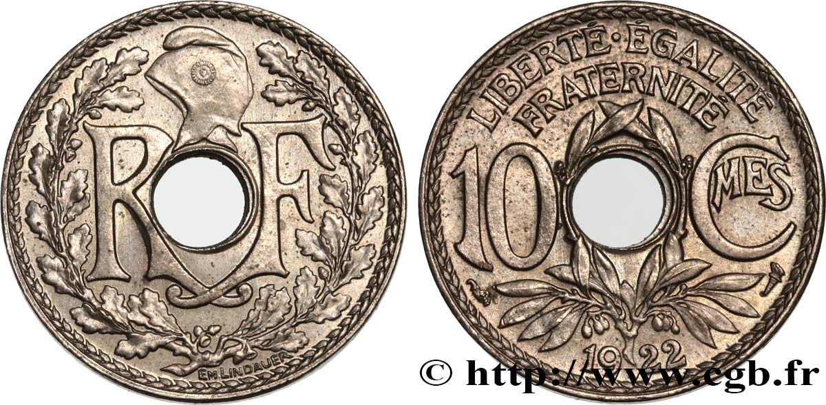10 centimes Lindauer 1922  F.138/6 SPL60 