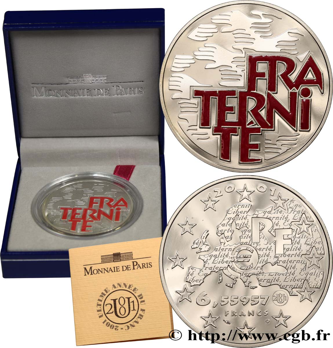 Belle Epreuve 6,55957 francs - Fraternité 2001  F.1260 1 MS 